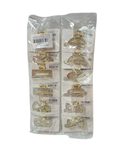 Lve Cleste Par Metal Cu Strasuri Dif Forme 1-5 12buc/set 100/bax